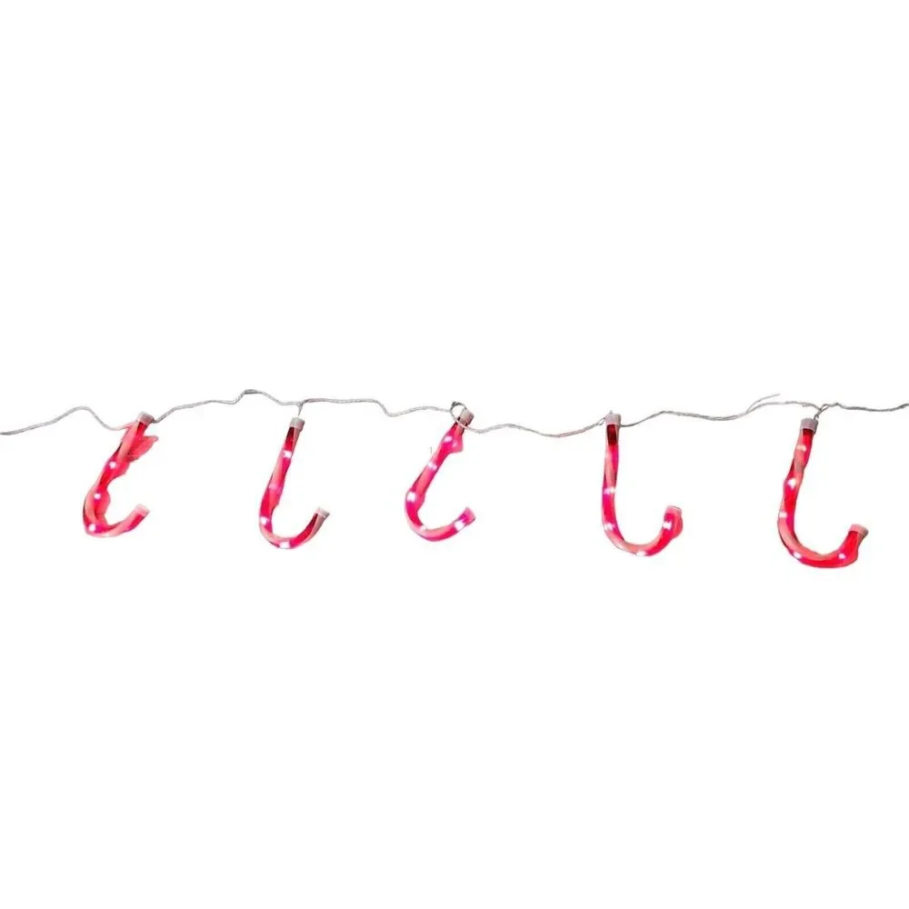 Vintage Lighted Candy Canes Each Candy is 10 Inches Entire Strand is 14 Ft.